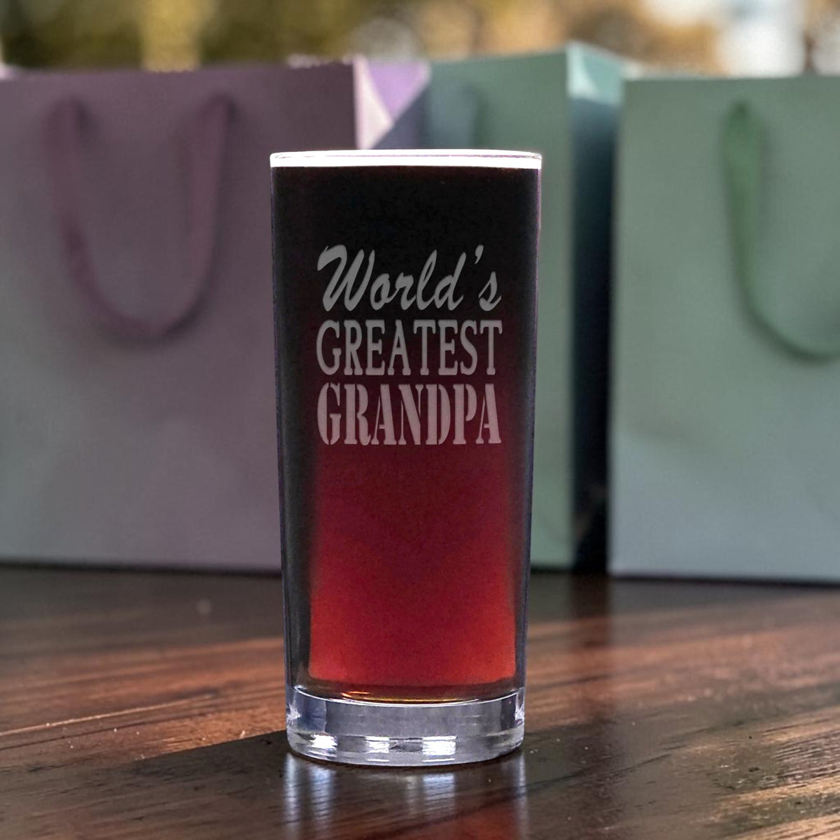 World’s Greatest Grandpa 15oz Cooler Glass - A Glass Worth Keeping