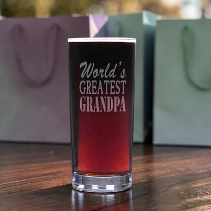 World’s Greatest Grandpa 15oz Cooler Glass - A Glass Worth Keeping