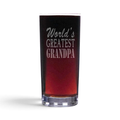 World’s Greatest Grandpa 15oz Cooler Glass - A Glass Worth Keeping