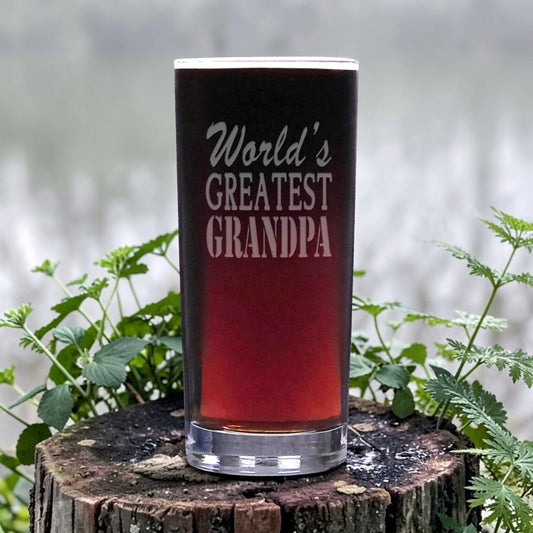 World’s Greatest Grandpa 15oz Cooler Glass - A Glass Worth Keeping