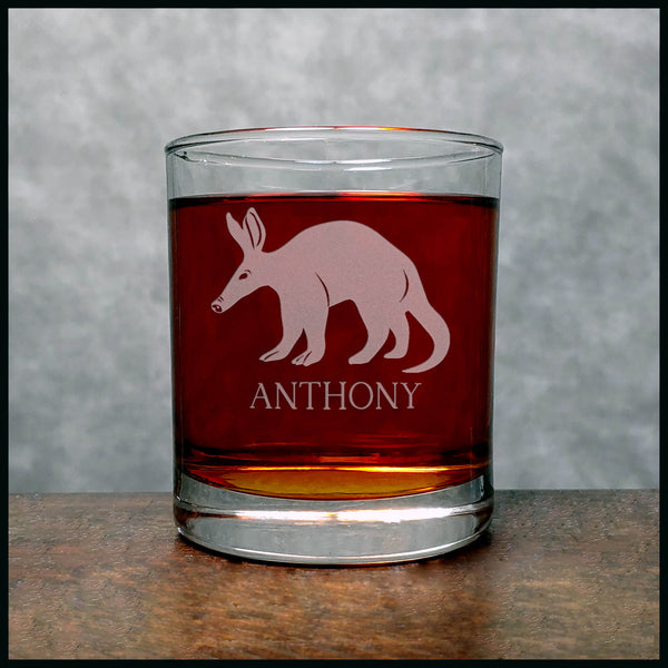 Aardvark Personalized Whisky Glass - Copyright Hues in Glass