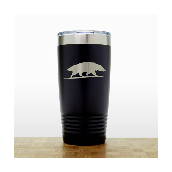 Black - Badger 20 oz Insulated Tumbler - Copyright Hues in Glass