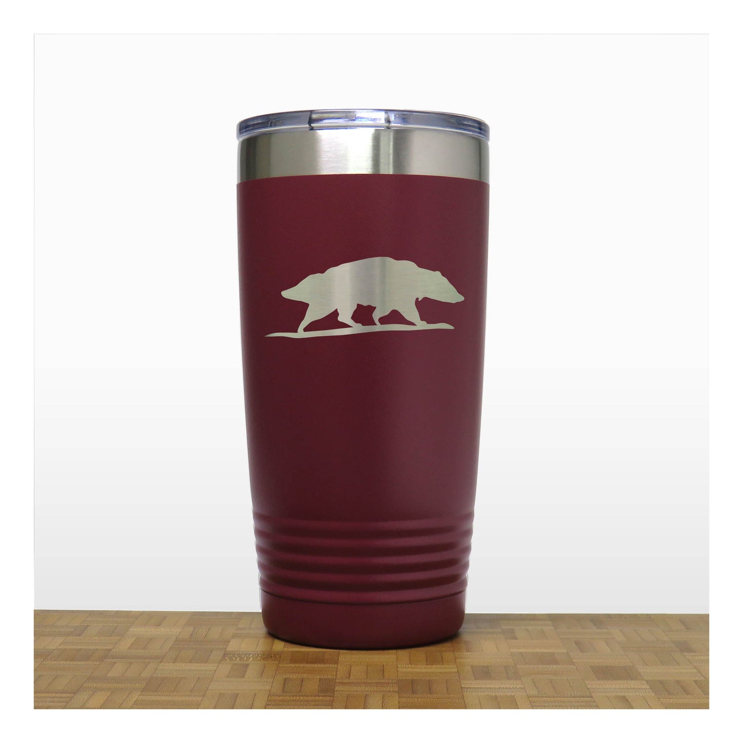 Maroon - Badger 20 oz Insulated Tumbler - Copyright Hues in Glass