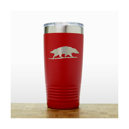 Red  - Badger 20 oz Insulated Tumbler - Copyright Hues in Glass