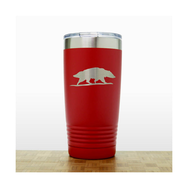 Red  - Badger 20 oz Insulated Tumbler - Copyright Hues in Glass