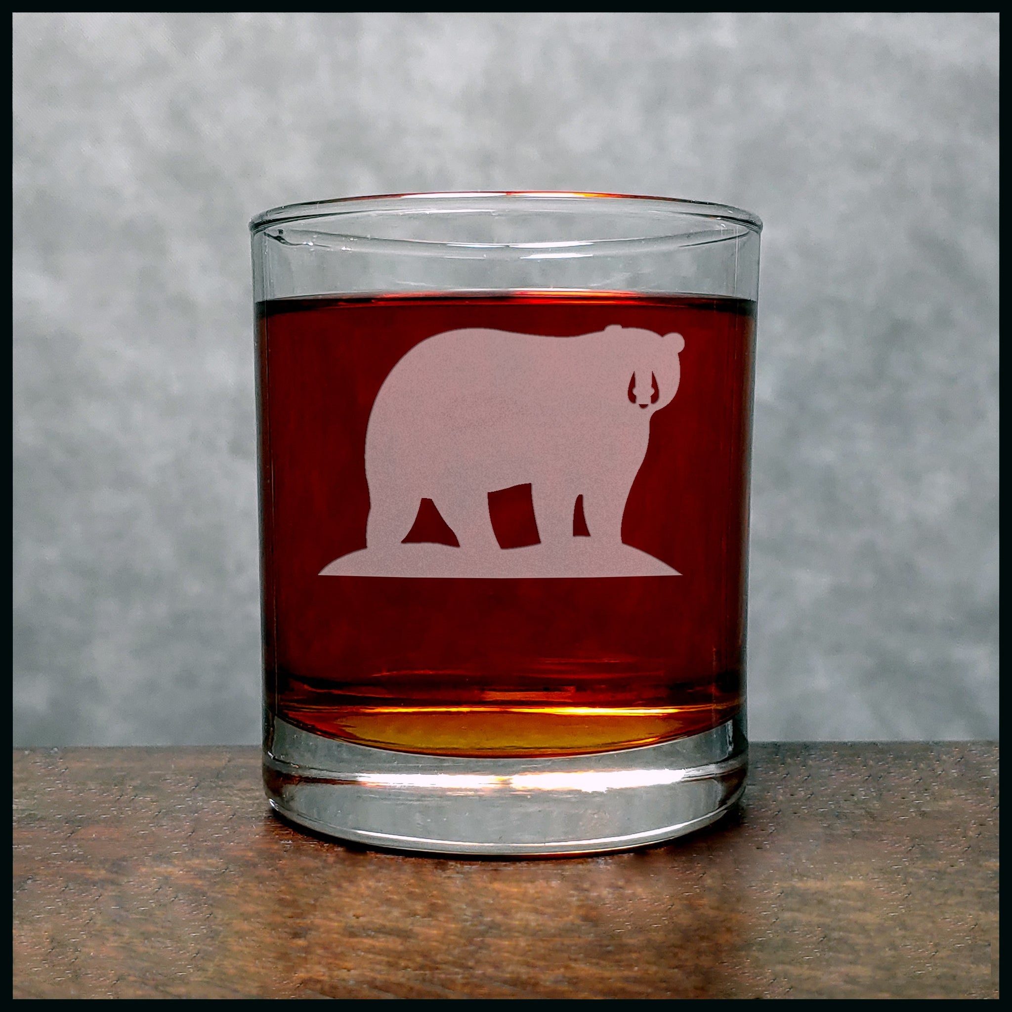 Bear Whisky Glass - Copyright Hues in Glass