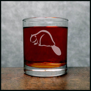 Beaver 2 Whisky Glass - Copyright Hues in Glass