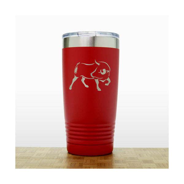Red  - Bull 20 oz Engraved Insulated Tumbler - Copyright Hues in Glass