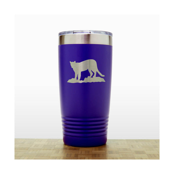 Purple - Cougar - 20 oz Insulated Tumbler - Copyright Hues in Glass