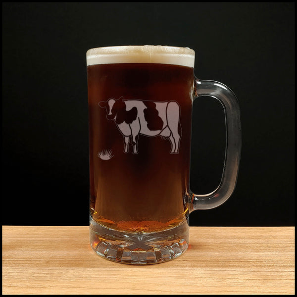 Cow Beer Mug with Dark Beer - Copyright Hues in Glass