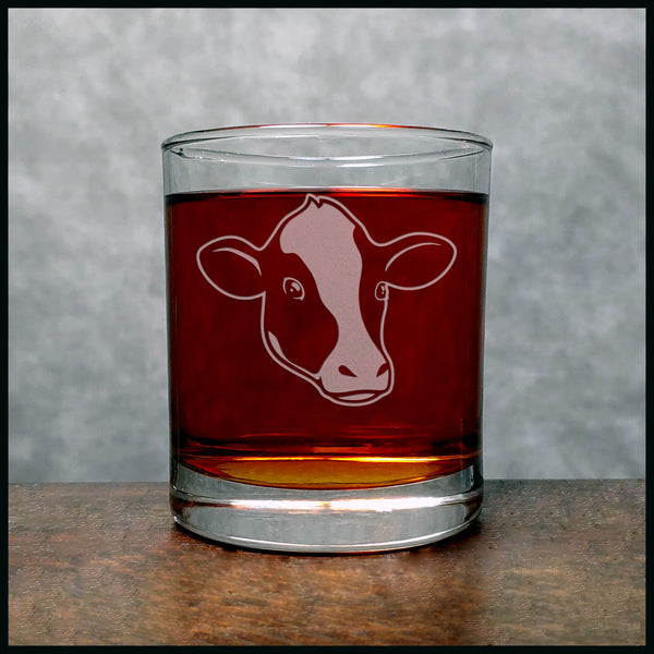 Cow Face Whisky Glass - Copyright Hues in Glass