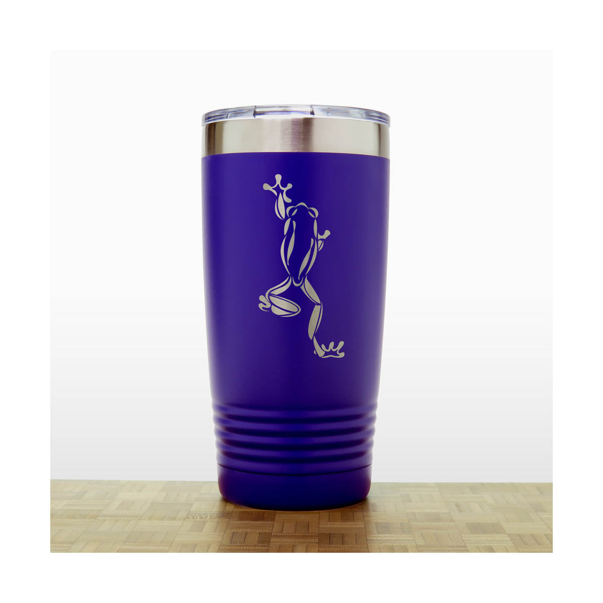 Purple - Frog_Climb - 20 oz Insulated Tumbler - Copyright Hues in Glass