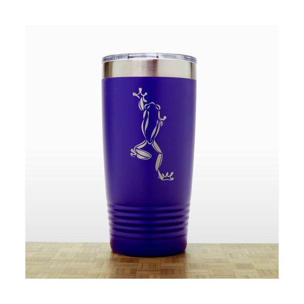 Purple - Frog_Climb - 20 oz Insulated Tumbler - Copyright Hues in Glass