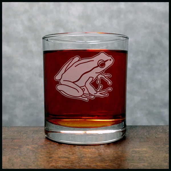 Garden Frog Whisky Glass - Copyright Hues in Glass