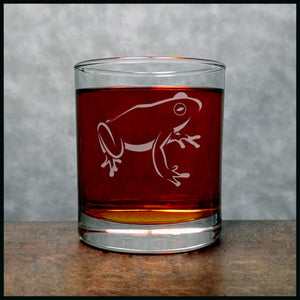 Sitting Frog Personalized Whisky Glass - Copyright Hues in Glass