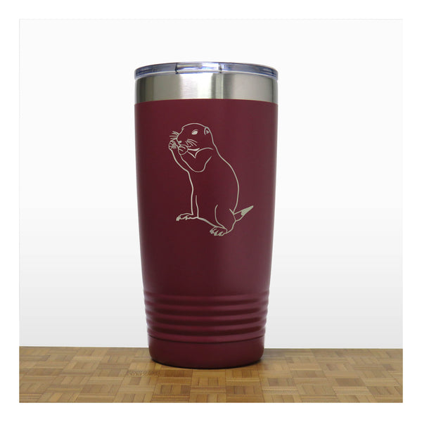  Maroon - Gopher Engraved 20 oz Insulated Tumbler - Copyright Hues in Glass