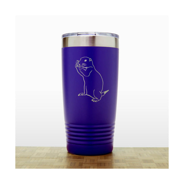 Purple - Gopher Engraved 20 oz Insulated Tumbler - Copyright Hues in Glass