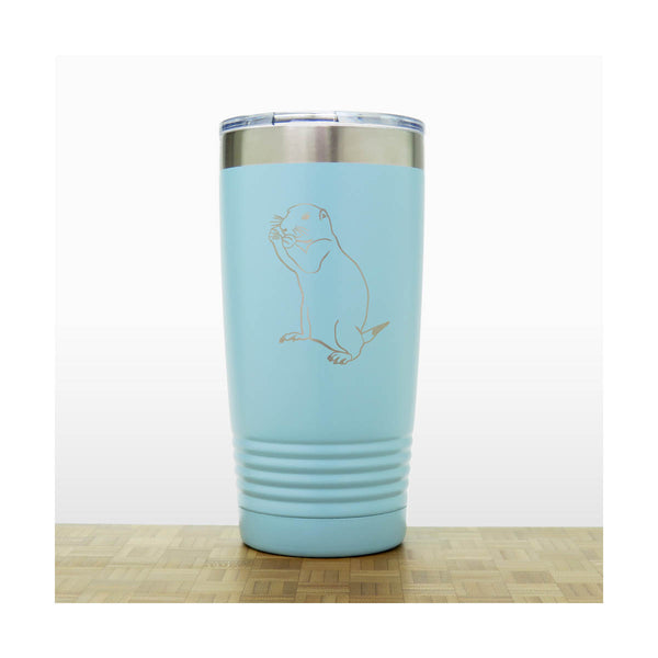 Teal - Gopher Engraved 20 oz Insulated Tumbler - Copyright Hues in Glass
