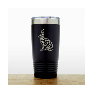 Black - Hare Engraved 20 oz Insulated Tumbler - Copyright Hues in Glass