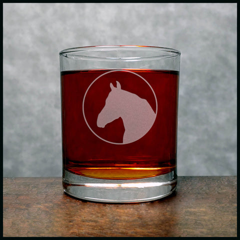 Horse Head Personalized Whisky Glass - Copyright Hues in Glass