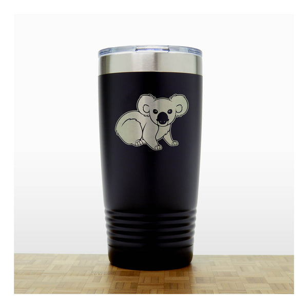 Blacck - Koala Engraved 20 oz Insulated Tumbler - Copyright Hues in Glass