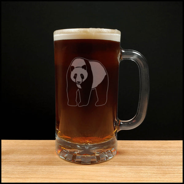 Panda Beer Mug with Dark Beer - Copyright Hues in Glass