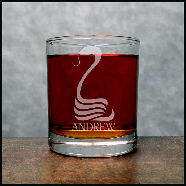 Personalized Sitting Frog Personalized Whisky Glass - Copyright Hues in Glass