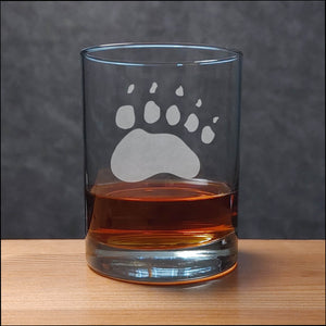 Bear Track  13 oz Whisky Glass - Copyright Hues in Glass