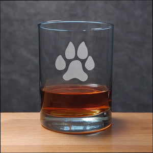 Dog Paw  13 oz Whisky Glass - Copyright Hues in Glass
