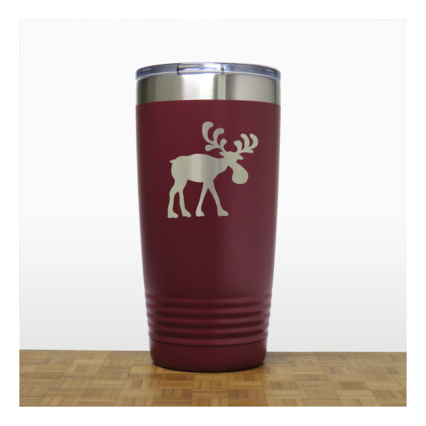  - Whimsical 2 Moose Antlers 20 oz Insulated Tumbler - Copyright Hues in Glass