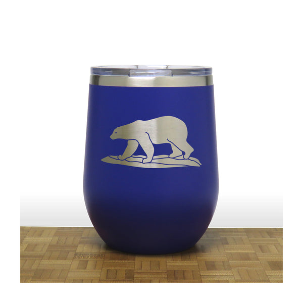 Blue - Polar Bear PC 12oz STEMLESS WINE