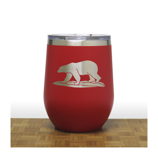 Red - Polar Bear PC 12oz STEMLESS WINE