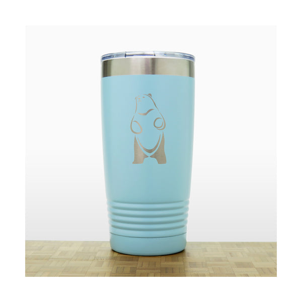 Teal - Bear_Stand_4 - 20 oz Insulated Tumbler - Copyright Hues in Glass