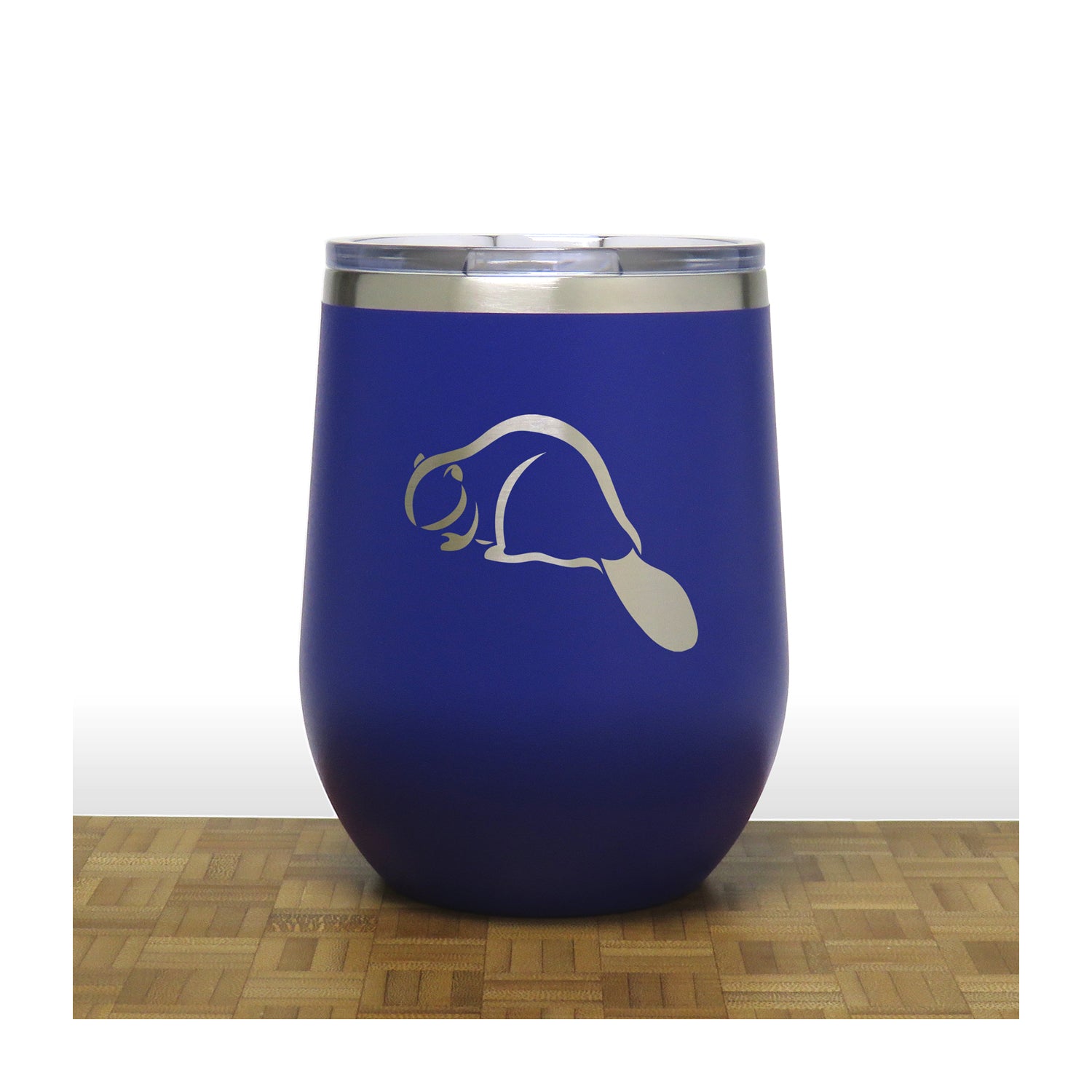 Blue - Beaver PC 12oz STEMLESS WINE