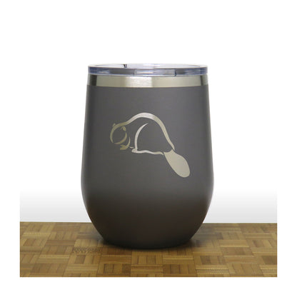 Grey - Beaver PC 12oz STEMLESS WINE