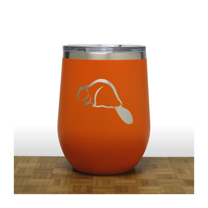 Orange - Beaver PC 12oz STEMLESS WINE