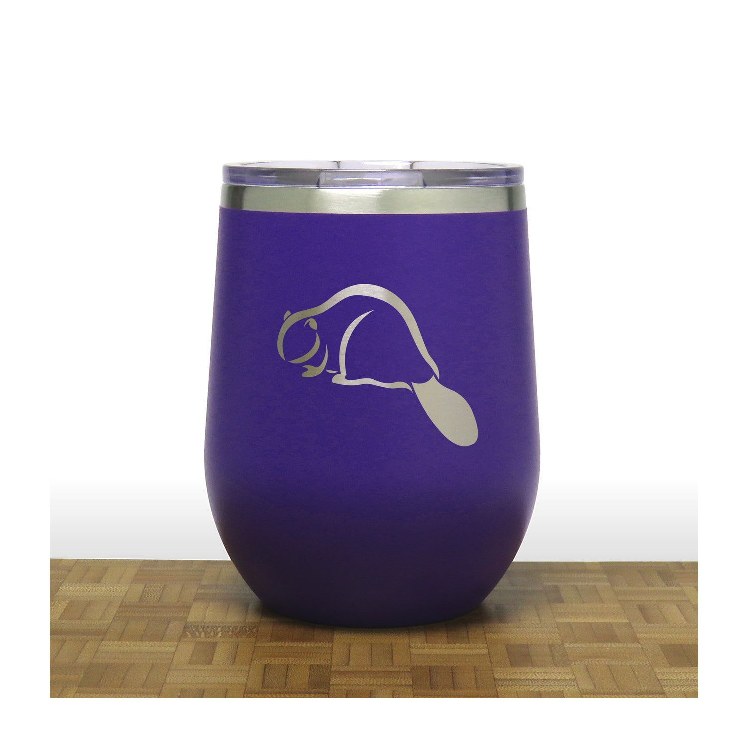 Purple - Beaver PC 12oz STEMLESS WINE