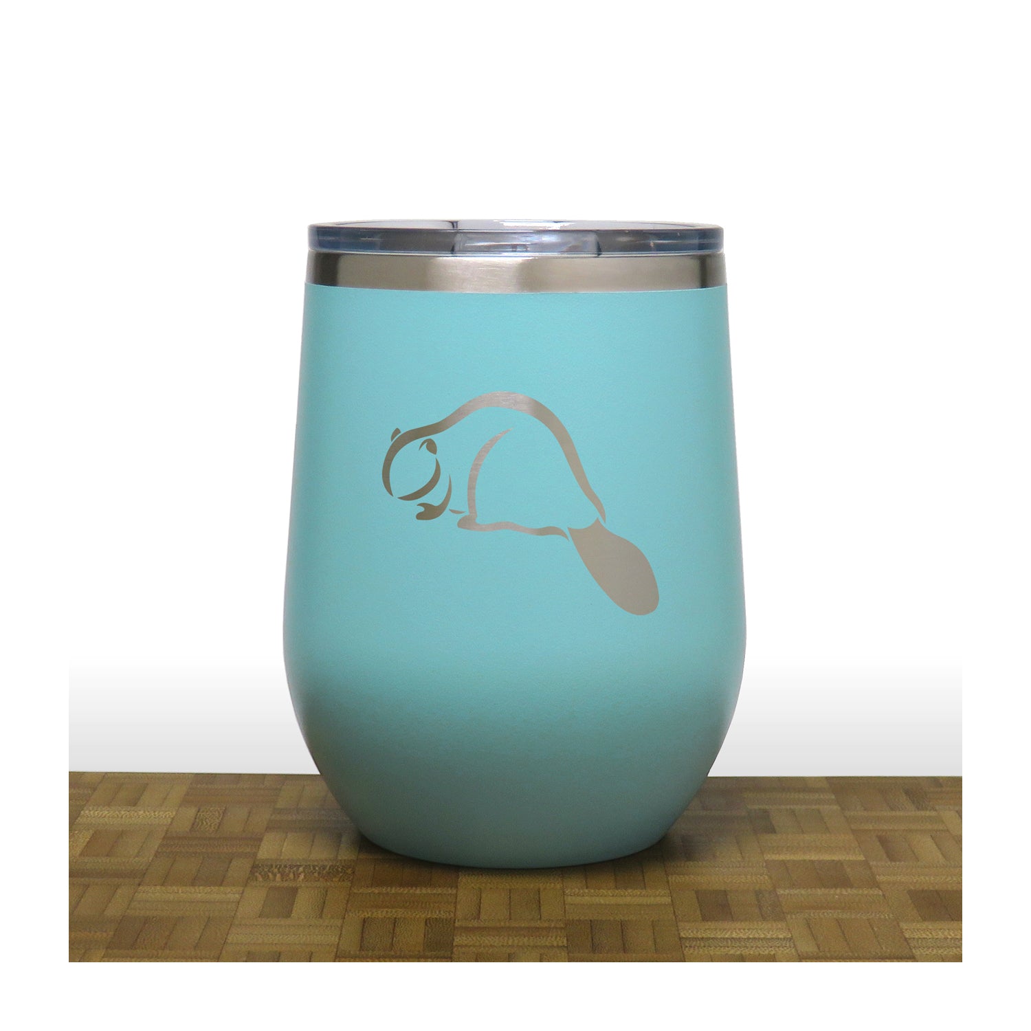 Teal - Beaver PC 12oz STEMLESS WINE