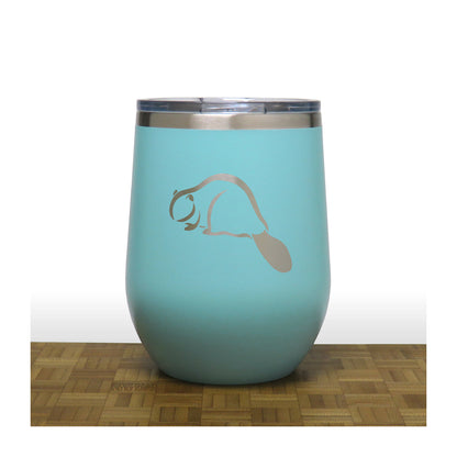 Teal - Beaver PC 12oz STEMLESS WINE