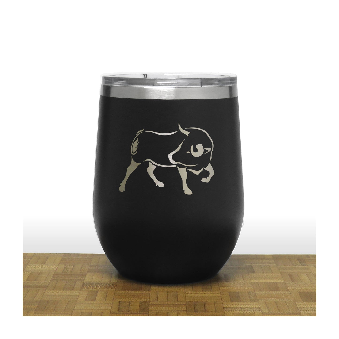 Black - Bull PC 12oz STEMLESS WINE