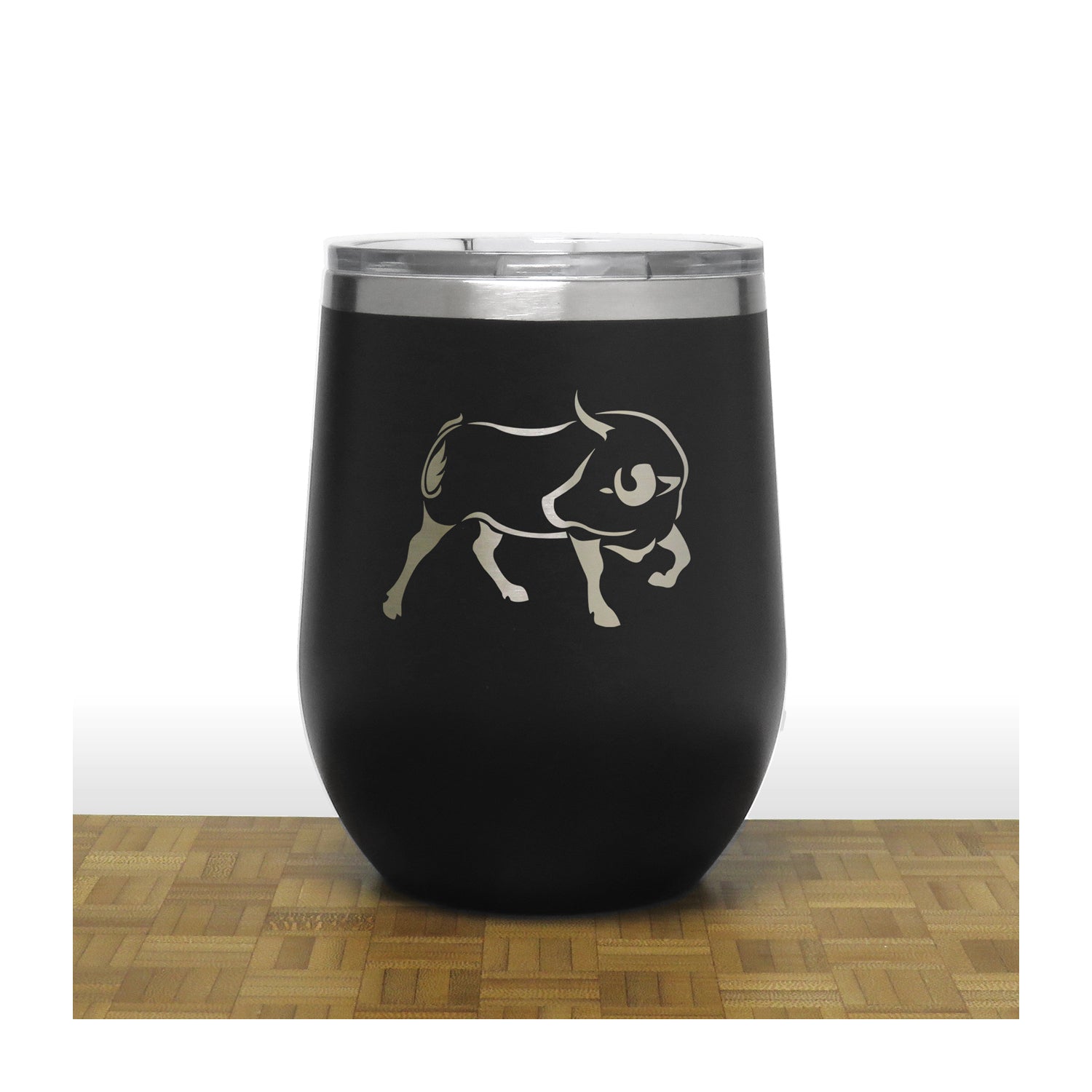 Black - Bull PC 12oz STEMLESS WINE