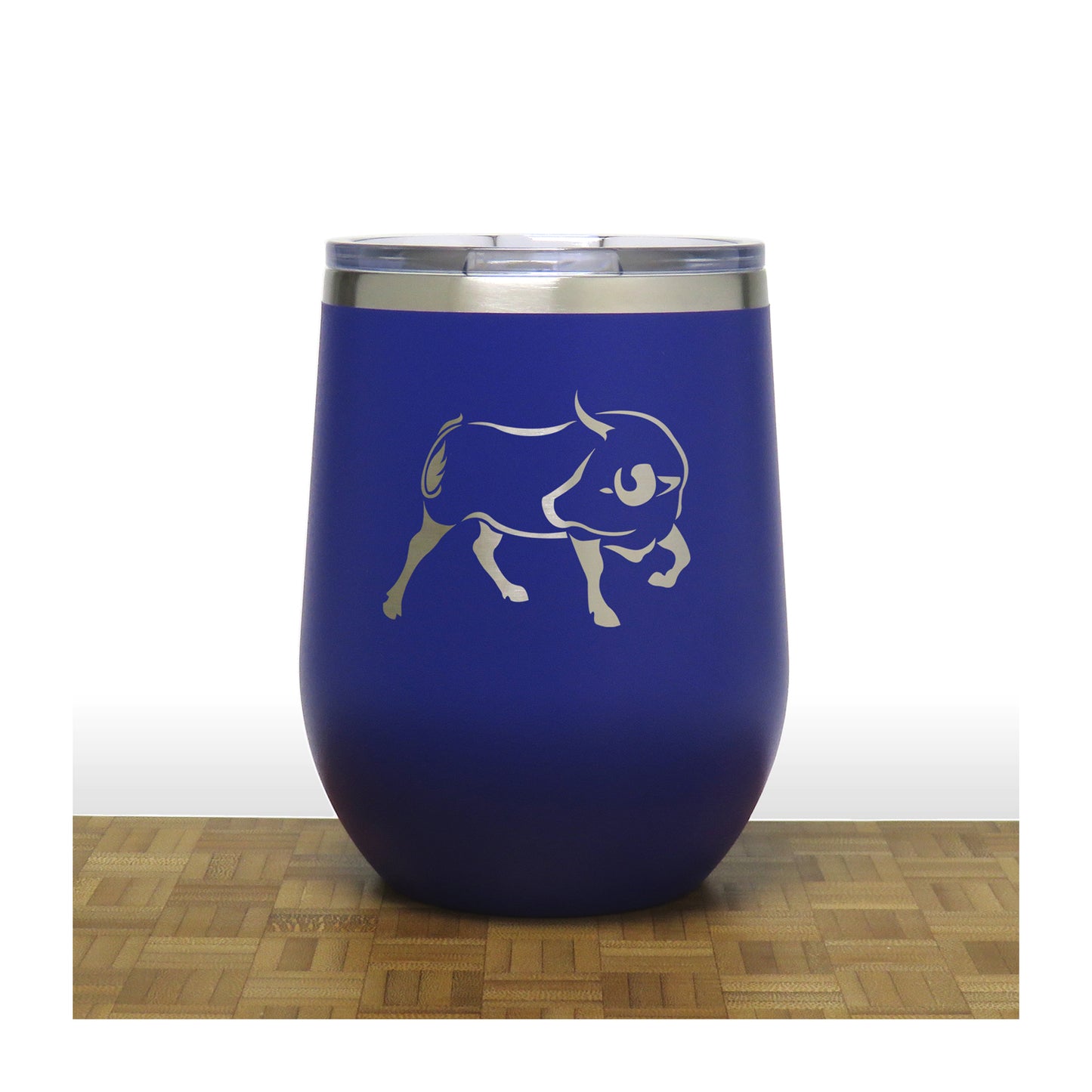 Blue - Bull PC 12oz STEMLESS WINE