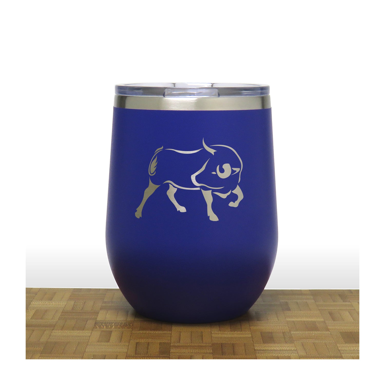 Blue - Bull PC 12oz STEMLESS WINE