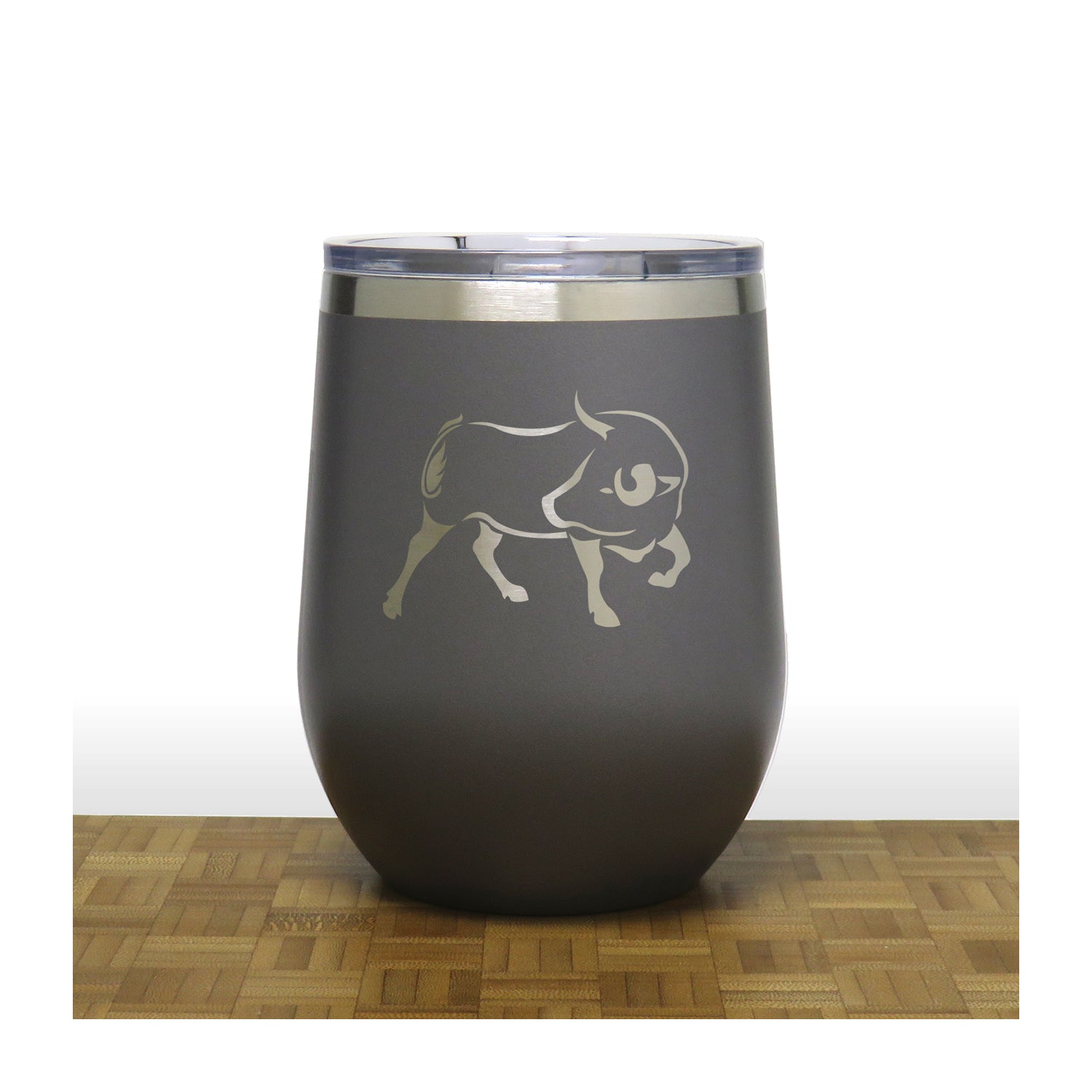 Grey - Bull PC 12oz STEMLESS WINE