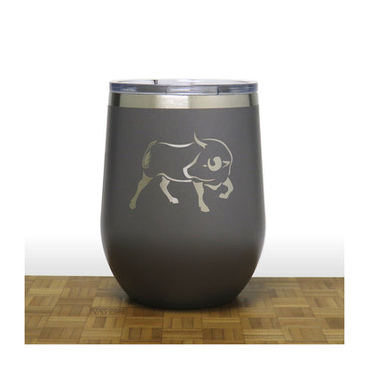 Grey - Bull PC 12oz STEMLESS WINE