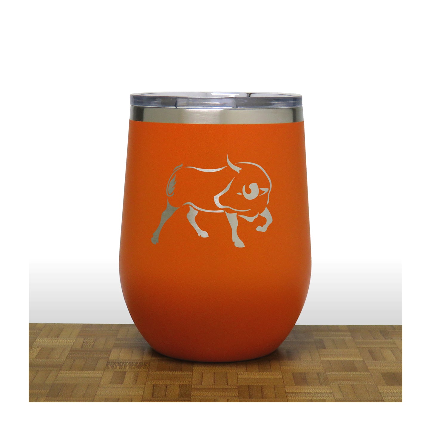Orange - Bull PC 12oz STEMLESS WINE