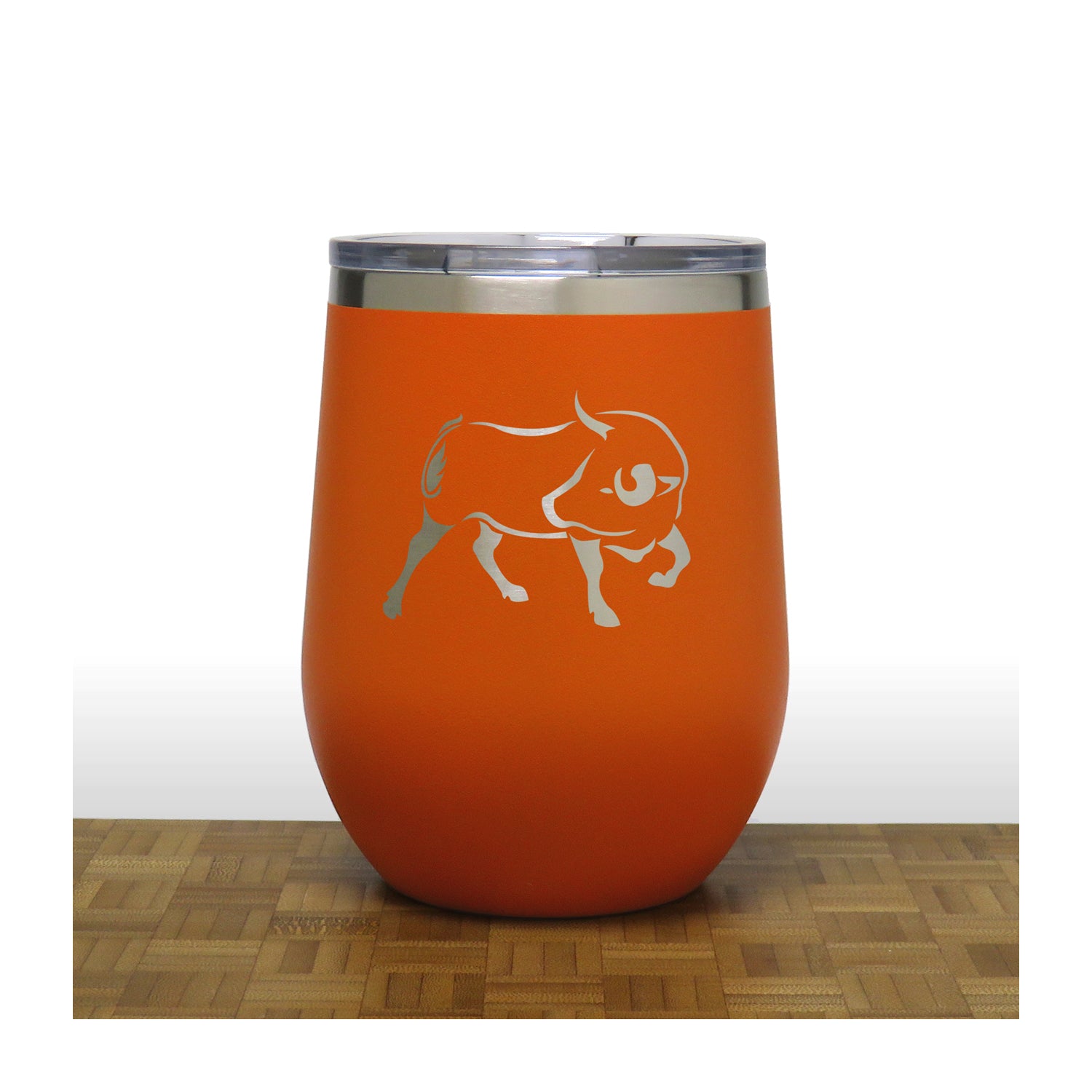 Orange - Bull PC 12oz STEMLESS WINE