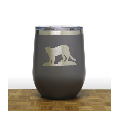 Grey - Cougar PC 12oz STEMLESS WINE