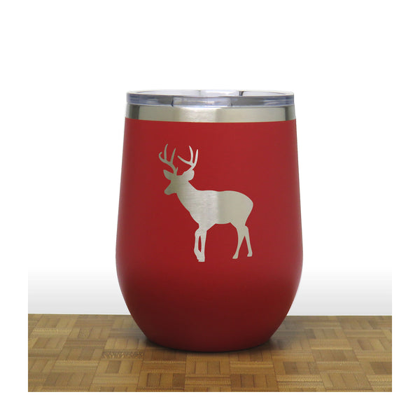 Red - Deer 6  - PC 12oz STEMLESS WINE