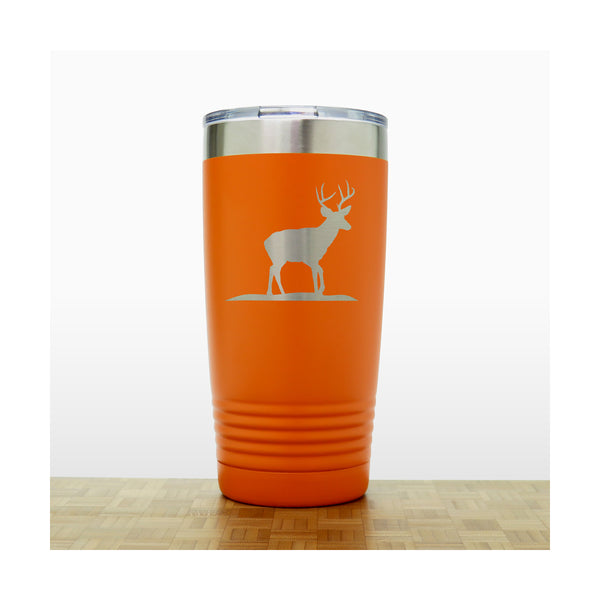 Orange - Deer_Stag 20 oz Insulated Tumbler - Copyright Hues in Glass